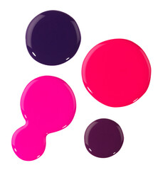 splash of nail polishes isolated on white