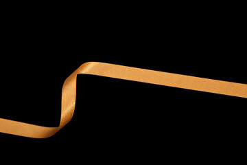 gold ribbon on black