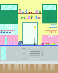 vector illustration of a bedroom