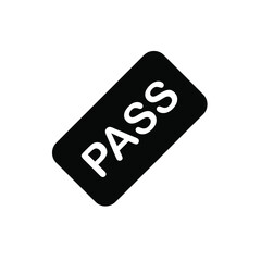 Pass icon. flat illustration of pass vector icon for web. EPS 10