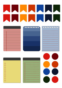 Vector graphic collection. Makes great colorful stickers to use for digital planners or for print. Get organized.