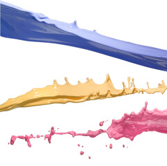 colour splash isolated on white