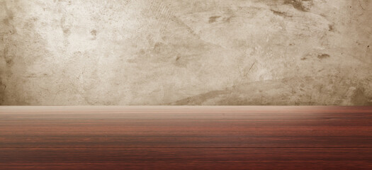 Perspective Empty wood table top