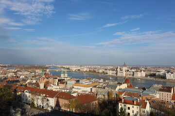 Fototapeta na wymiar view of Budapest with Danube river, Hungary
