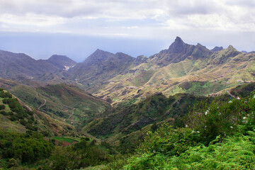 Landscape of the mountains. Tenerife. Canary island.