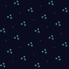 Naklejka premium Cute Floral pattern of small flowers. Seamless vector texture. Elegant template for fashion prints. Very small blue flowers on white background. EPS 10