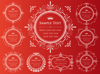 set of vintage christmas labels