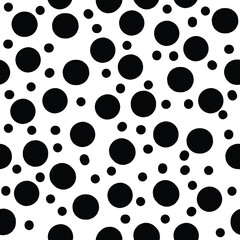 Fototapeta na wymiar Dark Black vector seamless cover with circles. Modern abstract illustration with colorful water drops. Pattern for trendy fabric, wallpapers. - Vector EPS 10