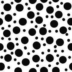 Dark Black vector seamless cover with circles. Modern abstract illustration with colorful water drops. Pattern for trendy fabric, wallpapers. - Vector EPS 10