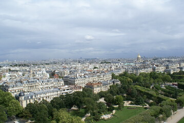 Fototapeta na wymiar Paris, aerial view from the Eiffel Tower