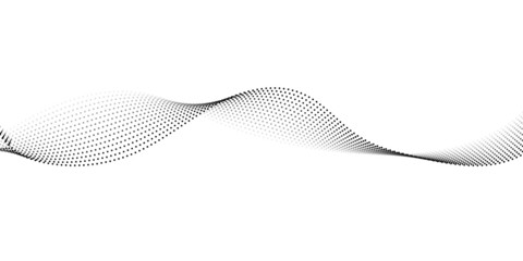Wavy Doted Lines modern vector background