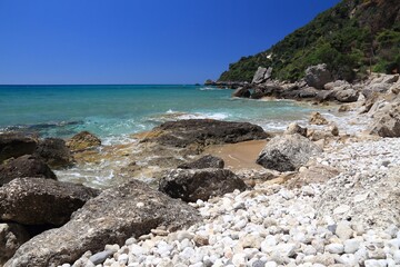 Fototapeta na wymiar Corfu Island beach