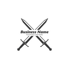 sword logo icon vector illustration design