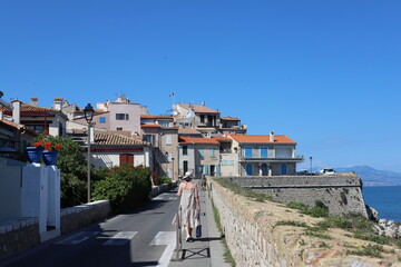 Beautiful elements of architecture and views of Antibes city, France