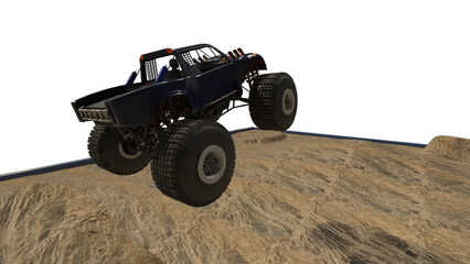 Monster truck isolated on white.