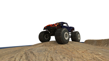 Monster truck isolated on white. © Artur Didyk