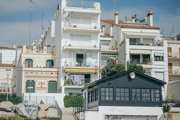 A boat sitting on top of a building