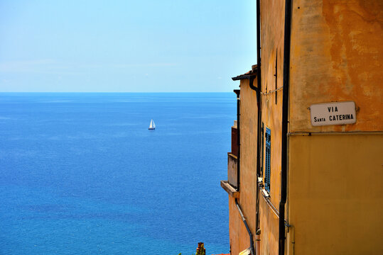 foreshortening in Imperia porto Maurizio Liguria Italy