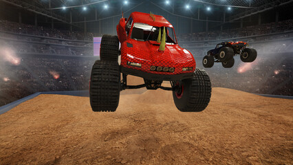 Monster truck on stadium.  © Artur Didyk