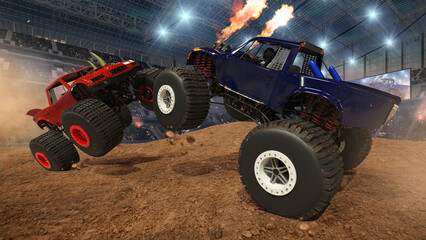Monster truck on stadium.  © Artur Didyk