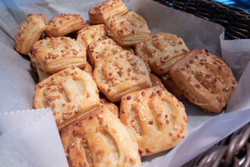 A set of Danish Almond ready to be served as a breakfast