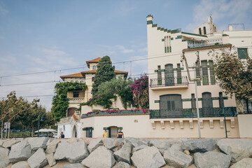 A stone building a train station