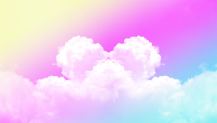 Gradient, soft colors with white clouds