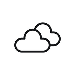 cloud weather rain sun icon vector sign symbol isolated