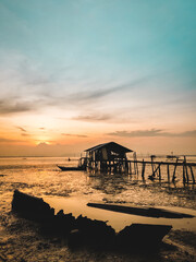 sunset on the beach