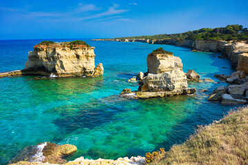 Fototapeta premium Sant' Andrea cliff's , Lecce ,Puglia (Italy) 