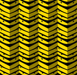 Wasp coloration seamless bright pattern. 