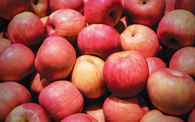 Red apple in the basket