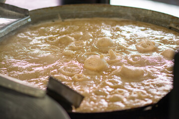 boiling Coconut sugar orJaggery