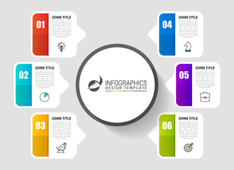 Infographic design template. Creative concept with 6 steps