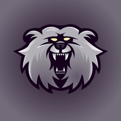Bear mascot logo design for gaming, esport, youtube and twitch
