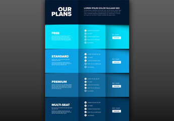 Blue Product Features Schema Layout