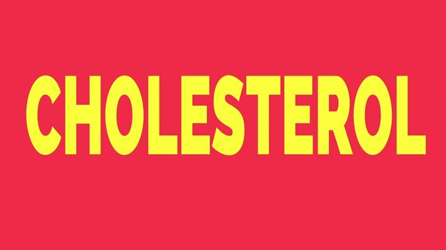 Cholesterol animated words. Kinetic typography.
