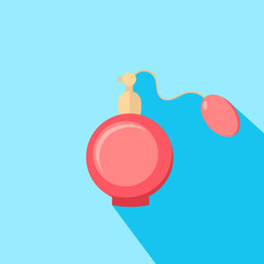 Lovely Pink Perfume Bottle Spraying Fresh natural.