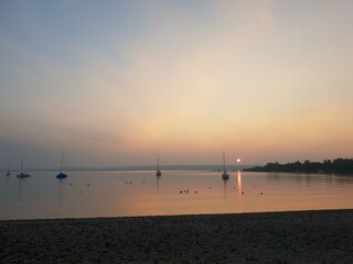 sunset on the beach