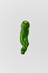 sweet green pepper on white