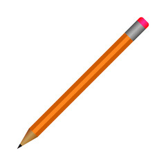 Amazing isolated vector pencil on pure white background