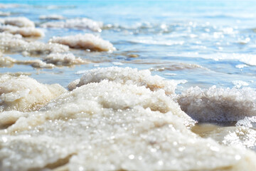 Naklejka na ściany i meble Dead Sea salt crystals mineral natural formations
