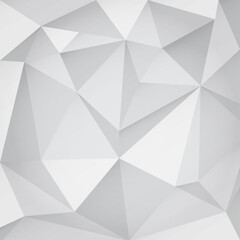 Fototapeta premium White and grey geometric abstract polygon background vector illustration.