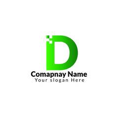 D letter logo for business name