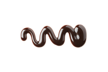 Melted chocolate isolated on white background. Chocolate sauce