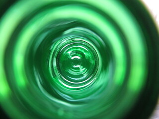 green wine bottle