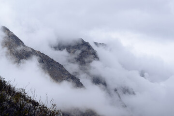 clouds over the mountains