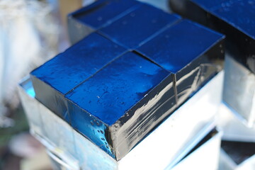 Grass jelly or cincau for sale at Traditional Market