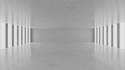 Empty gray concrete room background for technology studio concept