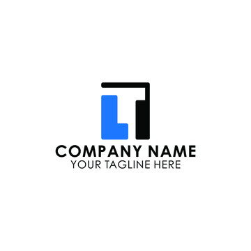 LT logo abstract letter. This logo icon combines with abstract shapes in a creative way. It looks like the letters L and T.